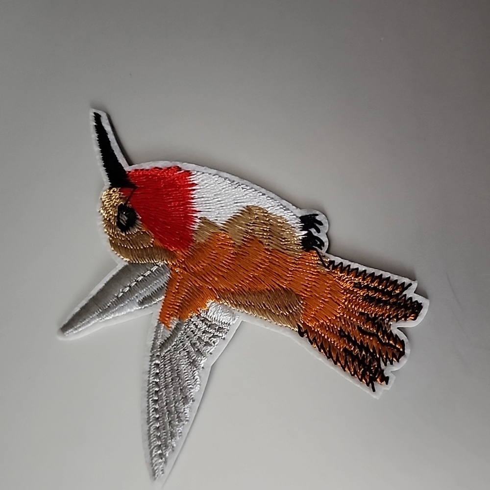 Hummingbird Iron on Patch - Picture 1 of 4